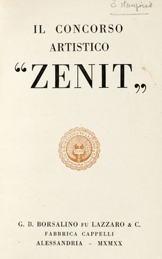 Il concorso artistico Zenit. Costume e moda, Grafica pubblicitaria e design, Arte, Arte  - Auction Graphics & Books - Libreria Antiquaria Gonnelli - Casa d'Aste - Gonnelli Casa d'Aste