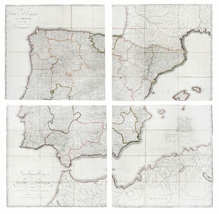  Lopez Thomas : Carte de L'Espagne et du Portugal.  - Asta Grafica & Libri - Libreria Antiquaria Gonnelli - Casa d'Aste - Gonnelli Casa d'Aste
