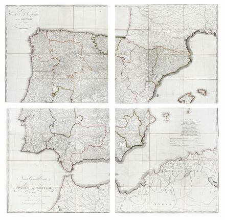  Lopez Thomas : Carte de L'Espagne et du Portugal. Cartografia, Geografia e viaggi  - Auction Graphics & Books - Libreria Antiquaria Gonnelli - Casa d'Aste - Gonnelli Casa d'Aste