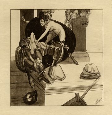  Franz Von Bayros (detto Choisy Le Conin)  (Agram, 1866 - Vienna, 1924) : Lotto composto di 10 tavole erotiche.  - Asta Grafica & Libri - Libreria Antiquaria Gonnelli - Casa d'Aste - Gonnelli Casa d'Aste