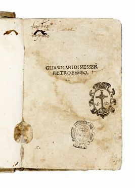  Bembo Pietro : Gli Asolani.  - Asta Grafica & Libri - Libreria Antiquaria Gonnelli - Casa d'Aste - Gonnelli Casa d'Aste