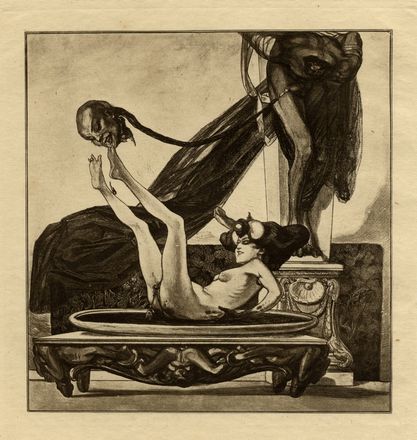  Franz Von Bayros (detto Choisy Le Conin)  (Agram, 1866 - Vienna, 1924) : Lotto composto di 9 tavole erotiche.  - Auction Graphics & Books - Libreria Antiquaria Gonnelli - Casa d'Aste - Gonnelli Casa d'Aste