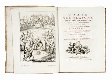  Ginanni Marco Antonio : L'arte del Blasone dichiarata per alfabeto. Con le figure necessarie per la intelligenza de' termini in molte tavole impresse in rame... Araldica, Figurato, Storia, Diritto e Politica, Collezionismo e Bibliografia  Pietro Monaco  (Belluno, 1707 - Venezia, 1772), Andrea Barbiani  (1709 - 1779)  - Auction Graphics & Books - Libreria Antiquaria Gonnelli - Casa d'Aste - Gonnelli Casa d'Aste