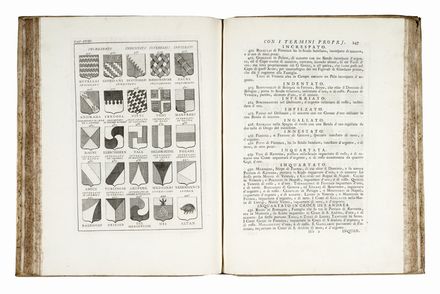  Ginanni Marco Antonio : L'arte del Blasone dichiarata per alfabeto. Con le figure necessarie per la intelligenza de' termini in molte tavole impresse in rame...  Pietro Monaco  (Belluno, 1707 - Venezia, 1772), Andrea Barbiani  (1709 - 1779)  - Asta Grafica & Libri - Libreria Antiquaria Gonnelli - Casa d'Aste - Gonnelli Casa d'Aste