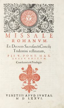Missale Romanum Ex Decreto Sacrosancti Concilii Tridentini restitutum...  - Asta Grafica & Libri - Libreria Antiquaria Gonnelli - Casa d'Aste - Gonnelli Casa d'Aste