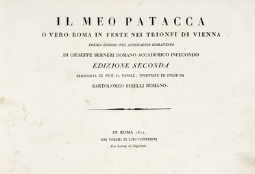  Pinelli Bartolomeo : Il Meo Patacca o vero Roma in feste nei trionfi di Vienna. Storia locale, Incisione, Feste - Folklore - Giochi - Sport, Letteratura italiana, Storia, Diritto e Politica, Arte, Letteratura  Giuseppe Berneri  (1637 - 1701)  - Auction Graphics & Books - Libreria Antiquaria Gonnelli - Casa d'Aste - Gonnelli Casa d'Aste