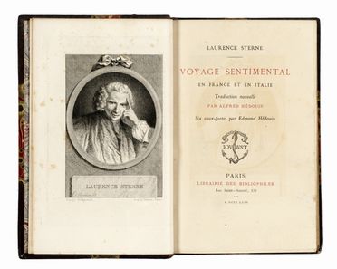  Sterne Laurence : Voyage sentimental en France et en Italie [...] traduction nouvelle par Alfred Hédouin.  Alfred Hédouin, Alfred De Musset, Claude Adrien Helvetius  - Asta Grafica & Libri - Libreria Antiquaria Gonnelli - Casa d'Aste - Gonnelli Casa d'Aste