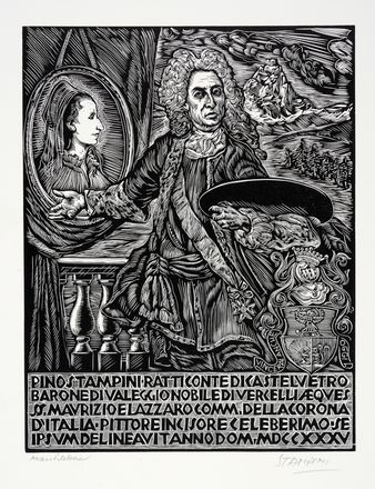 Pino Stampini  (Santhià, 1905 - Roma, 1992) : La mia camera a Salò.  - Asta Grafica & Libri - Libreria Antiquaria Gonnelli - Casa d'Aste - Gonnelli Casa d'Aste