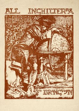  Frank William Brangwyn  (Bruges, 1867 - Ditchling, 1956) : Bozzetto per copertina de L'Eroica.  - Auction Graphics & Books - Libreria Antiquaria Gonnelli - Casa d'Aste - Gonnelli Casa d'Aste