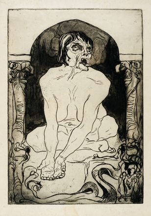  Gio Colucci  (Firenze, 1892 - Parigi, 1974) : Figura demoniaca.  - Auction Graphics & Books - Libreria Antiquaria Gonnelli - Casa d'Aste - Gonnelli Casa d'Aste