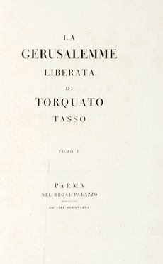  Tasso Torquato : La Gerusalemme liberata. Tomo I (-III). Letteratura italiana, Bodoni, Letteratura, Collezionismo e Bibliografia  - Auction Graphics & Books - Libreria Antiquaria Gonnelli - Casa d'Aste - Gonnelli Casa d'Aste