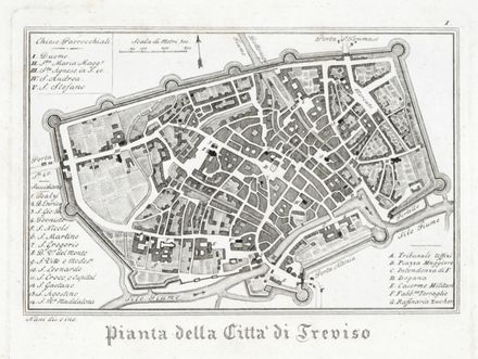  Nani Antonio : XXXIII Vedute principali della R. Citt di Treviso.  - Asta Grafica & Libri - Libreria Antiquaria Gonnelli - Casa d'Aste - Gonnelli Casa d'Aste