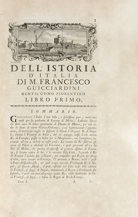  Guicciardini Francesco : Della istoria d'Italia [...] Tomo primo (-secondo), Storia locale, Storia, Diritto e Politica  Antonio Visentini  (Venezia, 1688 - 1782)  - Auction Graphics & Books - Libreria Antiquaria Gonnelli - Casa d'Aste - Gonnelli Casa d'Aste