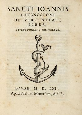  Johannes Chrysostomus : De virginitate.  - Asta Grafica & Libri - Libreria Antiquaria Gonnelli - Casa d'Aste - Gonnelli Casa d'Aste