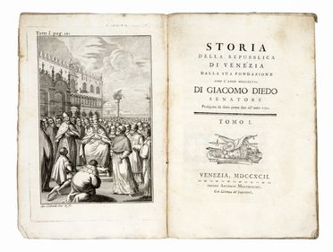  Diedo Giacomo : Storia della repubblica di Venezia dalla sua fondazione sino l'anno MDCCXCII... Tomo I (-XV). Storia locale, Storia, Diritto e Politica  - Auction Graphics & Books - Libreria Antiquaria Gonnelli - Casa d'Aste - Gonnelli Casa d'Aste