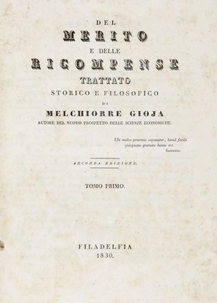  Gioia Melchiorre : Filosofia della statistica.  - Asta Grafica & Libri - Libreria Antiquaria Gonnelli - Casa d'Aste - Gonnelli Casa d'Aste