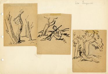  Leo Longanesi  (Bagnacavallo, 1905 - Milano, 1957) : Lotto di cinque disegni.  - Asta Grafica & Libri - Libreria Antiquaria Gonnelli - Casa d'Aste - Gonnelli Casa d'Aste