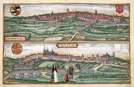  Georg Braun  (Colonia, 1541 - 1622) : Lotto di otto piante e vedute di citt� di Germania, Austria, Svizzera.  Frans Hogenberg  (Mechelen,, 1535 - Colonia,, 1590)  - Asta Grafica & Libri - Libreria Antiquaria Gonnelli - Casa d'Aste - Gonnelli Casa d'Aste