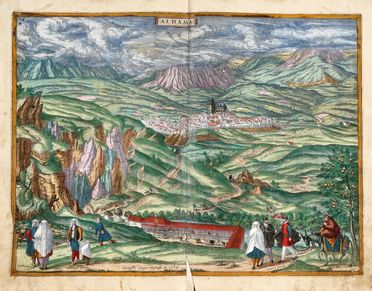  Georg Braun  (Colonia,, 1541 - 1622) : Lotto di due vedute panoramiche di citt della Spagna.  Frans Hogenberg  (Mechelen,, 1535 - Colonia,, 1590)  - Auction Graphics & Books - Libreria Antiquaria Gonnelli - Casa d'Aste - Gonnelli Casa d'Aste