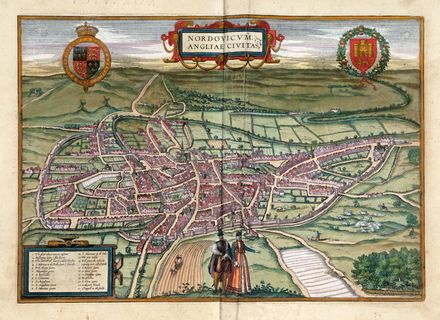  Georg Braun  (Colonia,, 1541 - 1622) : Lotto di due piante dell'Inghilterra.  Frans Hogenberg  (Mechelen,, 1535 - Colonia,, 1590)  - Auction Graphics & Books - Libreria Antiquaria Gonnelli - Casa d'Aste - Gonnelli Casa d'Aste