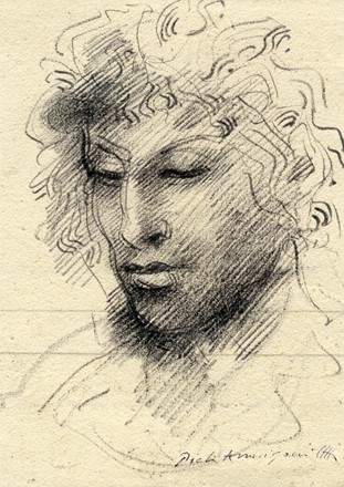  Pietro Annigoni  (Milano, 1910 - Firenze, 1988) : Lotto composto di 2 disegni.  - Asta Grafica & Libri - Libreria Antiquaria Gonnelli - Casa d'Aste - Gonnelli Casa d'Aste