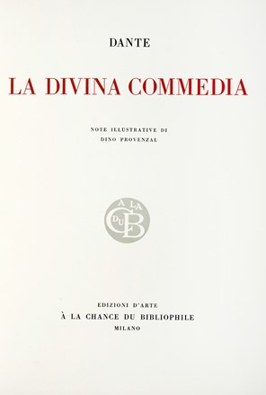  Alighieri Dante : La Divina Commedia. Dantesca, Libro d'Artista, Letteratura italiana, Letteratura, Collezionismo e Bibliografia, Letteratura  Amos Nattini  (Genova, 1892 - Parma, 1985)  - Auction Graphics & Books - Libreria Antiquaria Gonnelli - Casa d'Aste - Gonnelli Casa d'Aste