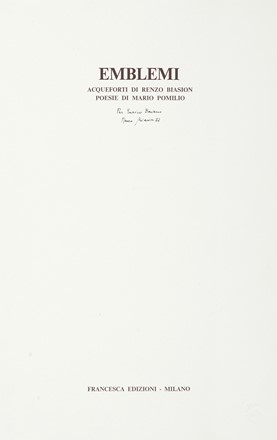  Castellani Leonardo : Passeggiate di stagione. Cinque prose, cinque acquatinte. Libro d'Artista, Collezionismo e Bibliografia  Renzo Biason, Mario Pompilio  - Auction Graphics & Books - Libreria Antiquaria Gonnelli - Casa d'Aste - Gonnelli Casa d'Aste