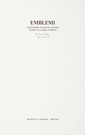  Castellani Leonardo : Passeggiate di stagione. Cinque prose, cinque acquatinte. Libro d'Artista, Collezionismo e Bibliografia  Renzo Biason, Mario Pompilio  - Auction Graphics & Books - Libreria Antiquaria Gonnelli - Casa d'Aste - Gonnelli Casa d'Aste