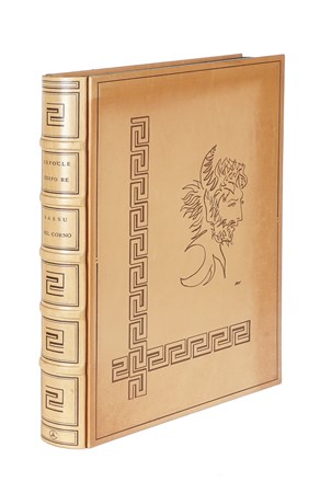  Sophocles : Edipo Re. Con sei litografie originali di Aligi Sassu.  Aligi Sassu  (Milano, 1912 - Pollena, 2000)  - Asta Grafica & Libri - Libreria Antiquaria Gonnelli - Casa d'Aste - Gonnelli Casa d'Aste