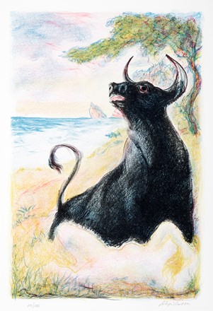  Homerus : Gli Inni. Con 5 litografie originali di Aligi Sassu.  Aligi Sassu  (Milano, 1912 - Pollença, 2000)  - Asta Grafica & Libri - Libreria Antiquaria Gonnelli - Casa d'Aste - Gonnelli Casa d'Aste