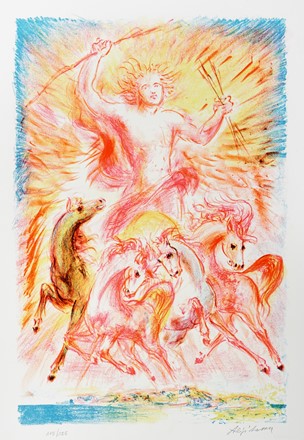  Homerus : Gli Inni. Con 5 litografie originali di Aligi Sassu.  Aligi Sassu  (Milano, 1912 - Pollença, 2000)  - Asta Grafica & Libri - Libreria Antiquaria Gonnelli - Casa d'Aste - Gonnelli Casa d'Aste