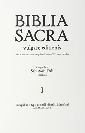  Dalì Salvador : Biblia Sacra vulgatae editionis...  - Asta Grafica & Libri - Libreria Antiquaria Gonnelli - Casa d'Aste - Gonnelli Casa d'Aste