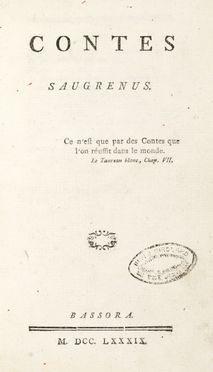  Maréchal Sylvain : Contes saugrenus.  - Auction Graphics & Books - Libreria Antiquaria Gonnelli - Casa d'Aste - Gonnelli Casa d'Aste