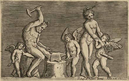  Marco Dente  (Ravenna (?),,  - Roma,, 1527) : Antichi bassorilievi.  - Asta Grafica & Libri - Libreria Antiquaria Gonnelli - Casa d'Aste - Gonnelli Casa d'Aste