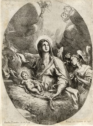  Carlo Maratta  (Camerano, 1625 - Roma, 1713) : La nascita della Vergine / La visitazione / Ges Bambino adorato dalla Vergine e dagli angeli / La Madonna con il giovane Ges addormentato e la Maddalena con la pisside degli unguenti / Sposalizio mistico di Santa Caterina.  - Auction Graphics & Books - Libreria Antiquaria Gonnelli - Casa d'Aste - Gonnelli Casa d'Aste