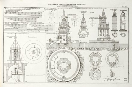  Reibell Felix Jean Baptiste Joseph : Nuovo corso completo di pubbliche costruzioni dietro il celebre programma di Mattia Giuseppe Sganzin [...] illustrato da un voluminoso atlante inciso...  Mattia Giuseppe Sganzin  - Asta Grafica & Libri - Libreria Antiquaria Gonnelli - Casa d'Aste - Gonnelli Casa d'Aste