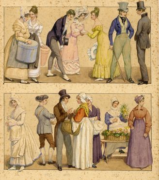  Anonimo del XIX secolo : Lotto composto di 3 disegni.  - Auction Graphics & Books - Libreria Antiquaria Gonnelli - Casa d'Aste - Gonnelli Casa d'Aste