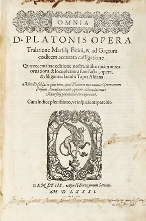  Plato : Omnia [...] opera tralatione Marsili Ficini, & Graecum codicem accurata castigatione. Filosofia, Classici, Letteratura  - Auction Graphics & Books - Libreria Antiquaria Gonnelli - Casa d'Aste - Gonnelli Casa d'Aste