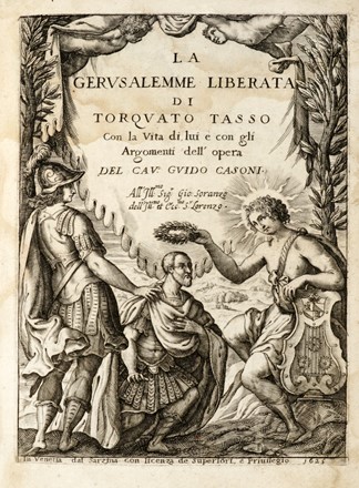  Tasso Torquato : La Gerusalemme liberata [...] con gli argomenti dell'opera del cav. Guido Casoni.  Guido Casoni  - Asta Grafica & Libri - Libreria Antiquaria Gonnelli - Casa d'Aste - Gonnelli Casa d'Aste