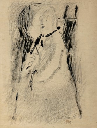  Gianni Vagnetti  (Firenze, 1897 - 1956) : Ritratto femminile.  - Asta Grafica & Libri - Libreria Antiquaria Gonnelli - Casa d'Aste - Gonnelli Casa d'Aste
