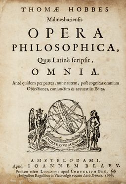  Hobbes Thomas : Opera philosophica.  - Asta Grafica & Libri - Libreria Antiquaria Gonnelli - Casa d'Aste - Gonnelli Casa d'Aste