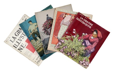 La Grande Illustrazione. N. 1-13. Periodici e Riviste  Plinio Nomellini  (Livorno, 1866 - Firenze, 1943), Basilio Cascella  (Pescara, 1860 - 1950), Michele Cascella  (Ortona, 1892 - Milano, 1989)  - Auction Graphics & Books - Libreria Antiquaria Gonnelli - Casa d'Aste - Gonnelli Casa d'Aste