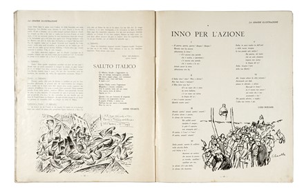 La Grande Illustrazione. N. 1-13. Periodici e Riviste  Plinio Nomellini  (Livorno, 1866 - Firenze, 1943), Basilio Cascella  (Pescara, 1860 - 1950), Michele Cascella  (Ortona, 1892 - Milano, 1989)  - Auction Graphics & Books - Libreria Antiquaria Gonnelli - Casa d'Aste - Gonnelli Casa d'Aste