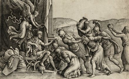  Battista Franco  (Venezia,  - 1561) : Annunciazione con Dio Padre e angeli.  - Asta Grafica & Libri - Libreria Antiquaria Gonnelli - Casa d'Aste - Gonnelli Casa d'Aste
