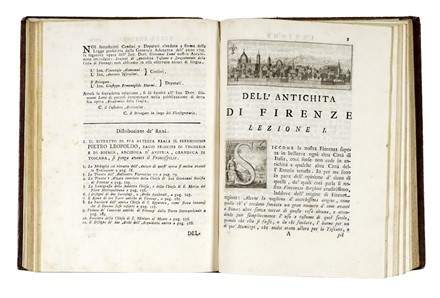  Lami Giovanni : Lezioni di antichità toscane e spezialmente della città di Firenze... Storia locale, Figurato, Storia, Diritto e Politica, Collezionismo e Bibliografia  Ferdinando Gregori, Gapero Pecchioni  - Auction Graphics & Books - Libreria Antiquaria Gonnelli - Casa d'Aste - Gonnelli Casa d'Aste