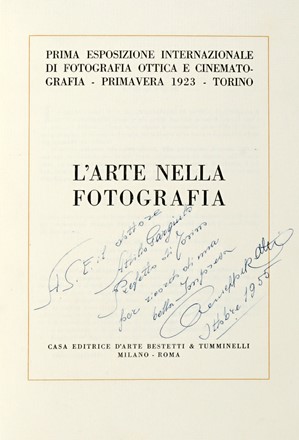 L'arte nella fotografia. Prima esposizione internazionale di fotografia e ottica cinematografia - primavera 1923 - Torino.  - Asta Grafica & Libri - Libreria Antiquaria Gonnelli - Casa d'Aste - Gonnelli Casa d'Aste