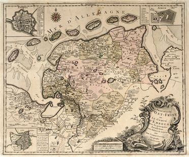  Georg Matthäus Seutter  (Augsburg, 1678 - 1756) : Sei mappe raffiguranti Belgio, Lussemburgo e Paesi Bassi.  - Auction Graphics & Books - Libreria Antiquaria Gonnelli - Casa d'Aste - Gonnelli Casa d'Aste