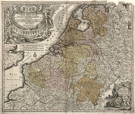  Georg Matthus Seutter  (Augsburg,, 1678 - 1756) : Sei mappe raffiguranti Belgio, Lussemburgo e Paesi Bassi.  - Auction Graphics & Books - Libreria Antiquaria Gonnelli - Casa d'Aste - Gonnelli Casa d'Aste