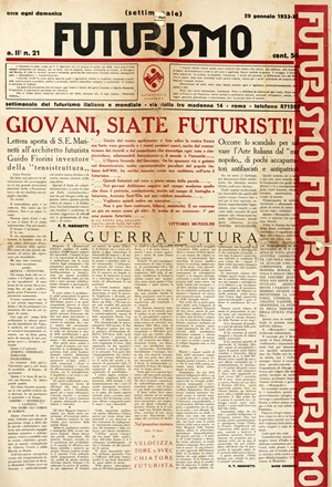  Somenzi Mino [e altri] : Futurismo. Settimanale del futurismo italiano e mondiale. Anno II, numeri 21, 23, 26, 27, 28, 32, 33, 37, 39, 45-46, 56.  - Asta Grafica & Libri - Libreria Antiquaria Gonnelli - Casa d'Aste - Gonnelli Casa d'Aste