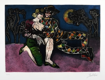  Gentilini Franco : Le maschere. Arlecchino, Orazio e Arlecchino, Francesca e Arlecchino.  - Asta Grafica & Libri - Libreria Antiquaria Gonnelli - Casa d'Aste - Gonnelli Casa d'Aste